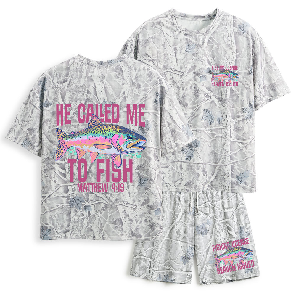 He Called Me To Fish Christian Camo T-Shirt & Shorts 