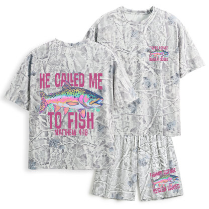 He Called Me To Fish Christian Camo T-Shirt & Shorts 