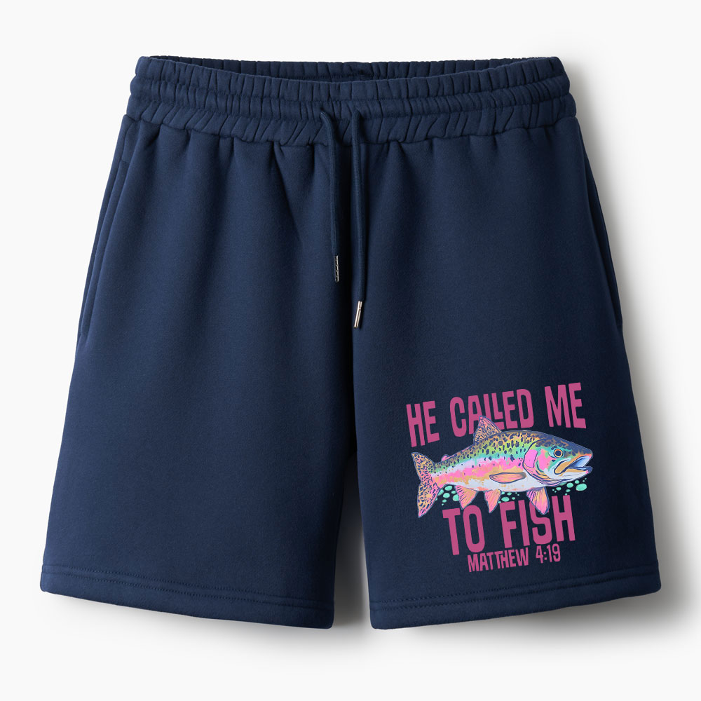 He Called Me To Fish Christian Fleece Shorts