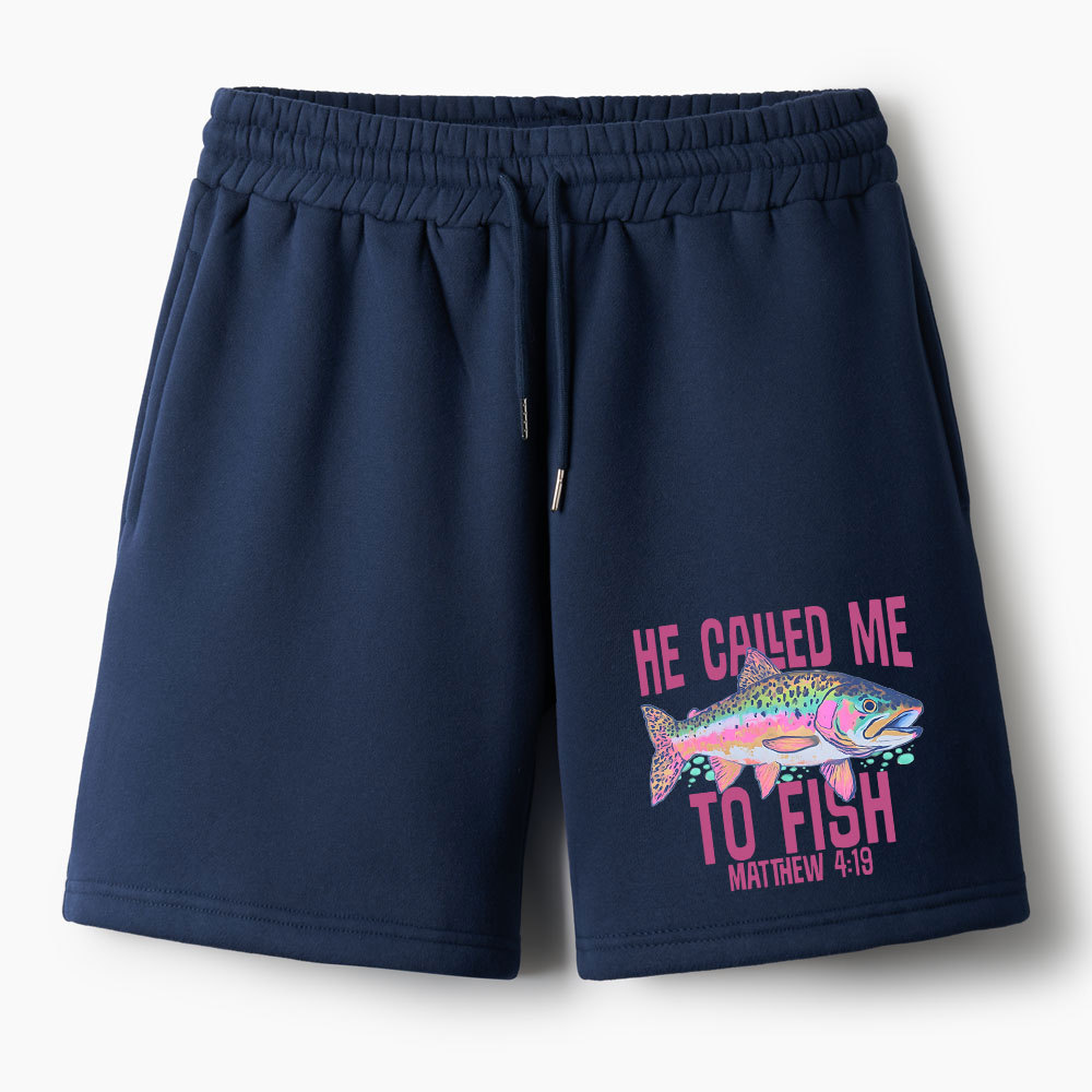 He Called Me To Fish Christian Fleece Shorts