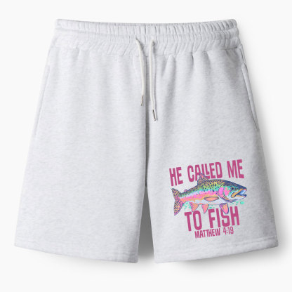 He Called Me To Fish Christian Fleece Shorts