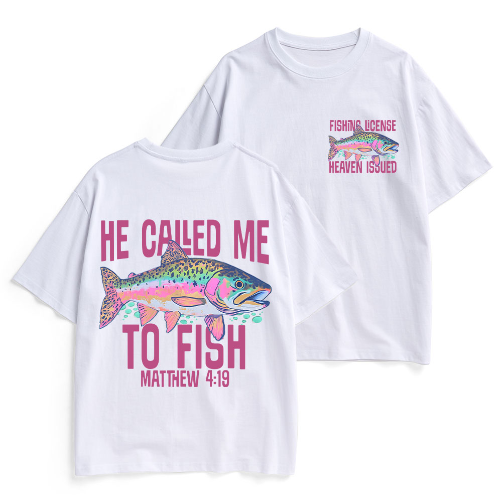 He Called Me To Fish Christian Heavy Cotton T-Shirt