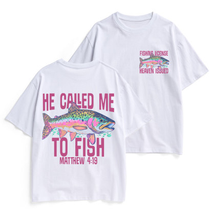 He Called Me To Fish Christian Heavy Cotton T-Shirt