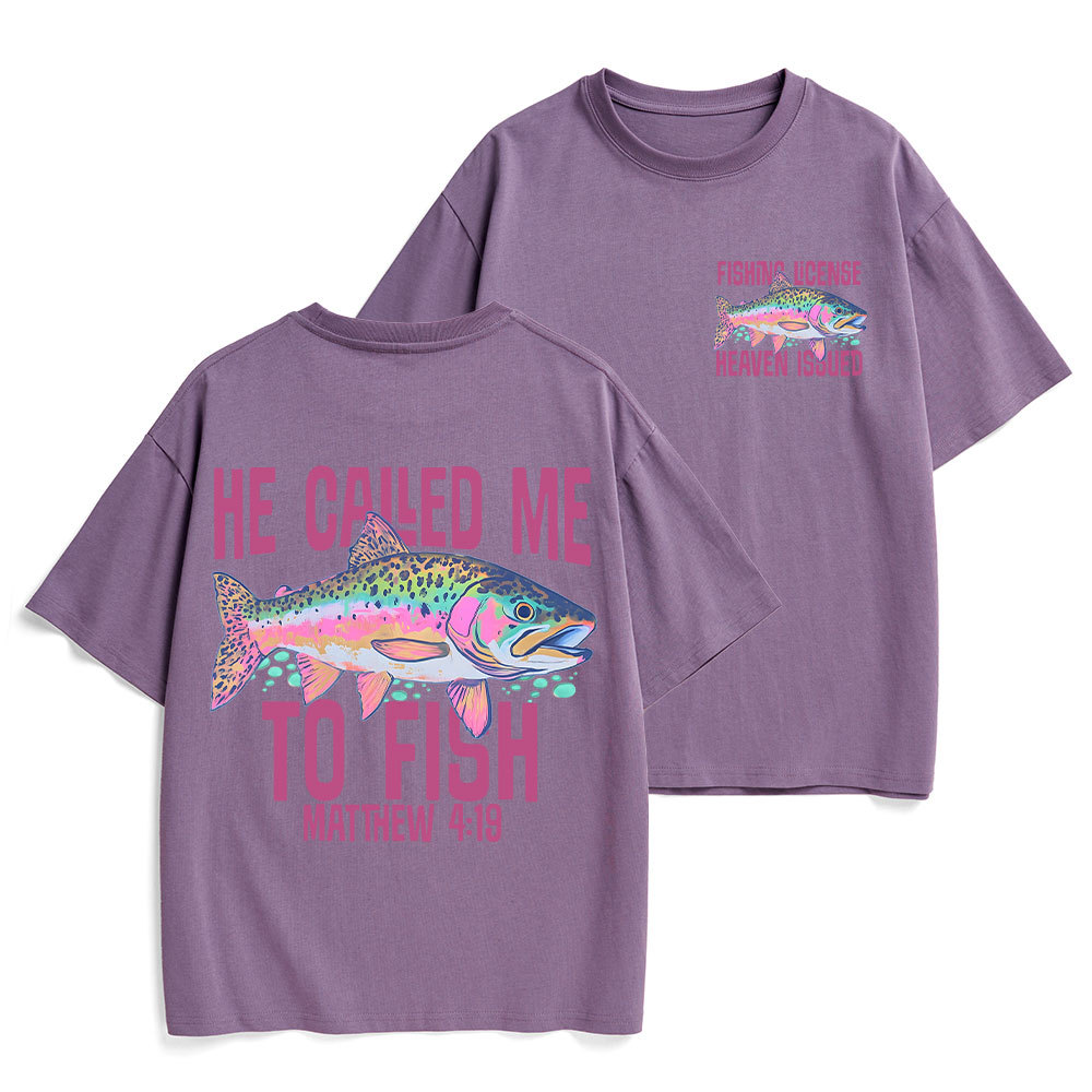 He Called Me To Fish Christian Heavy Cotton T-Shirt
