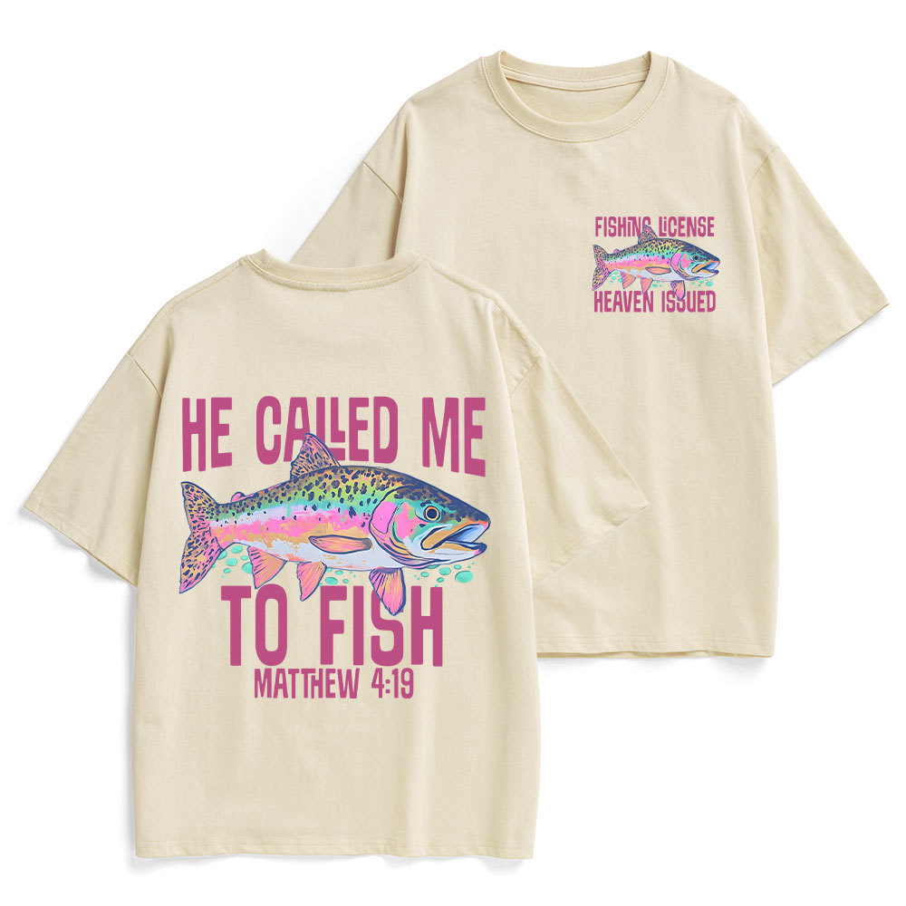 He Called Me To Fish Christian Heavy Cotton T-Shirt