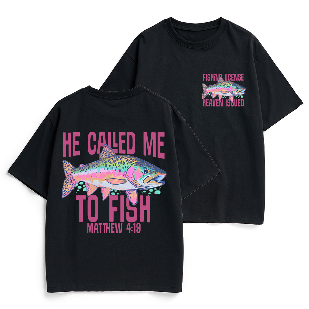 He Called Me To Fish Christian Heavy Cotton T-Shirt