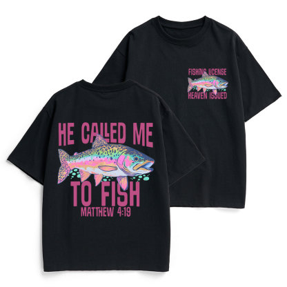 He Called Me To Fish Christian Heavy Cotton T-Shirt