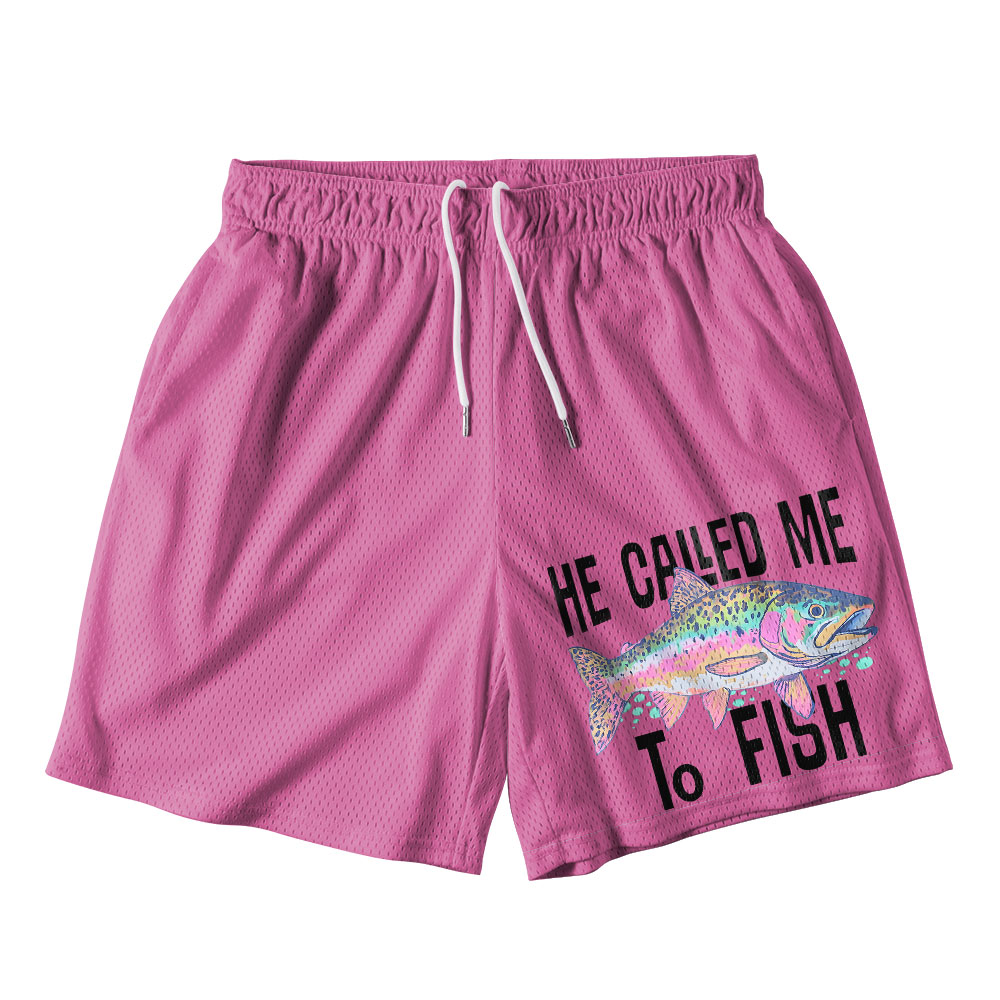 He Called Me To Fish Christian Mesh Shorts