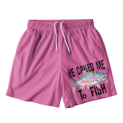 He Called Me To Fish Christian Mesh Shorts