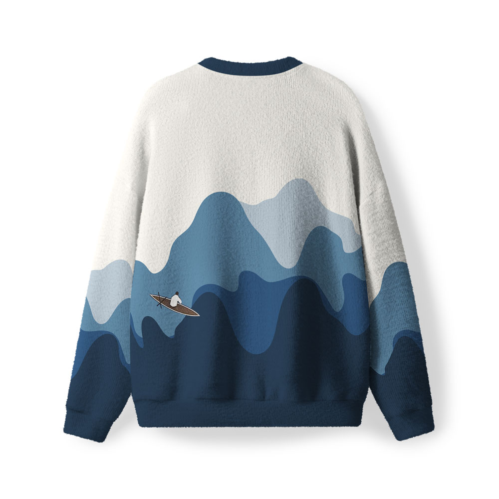 He Calmed The Storm Furry Christian Lightweight Sweater