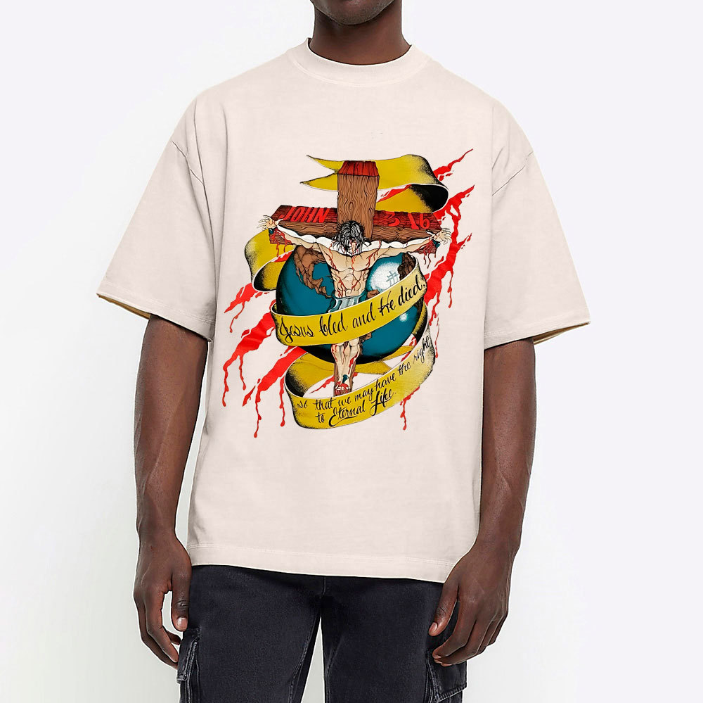 He Died Christian Washed T-Shirt