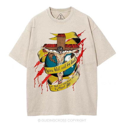 He Died Christian Washed T-Shirt
