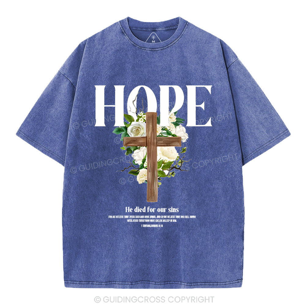 He Died For Our Sins Christian Washed T-Shirt