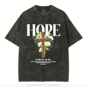 Image of He Died For Our Sins Christian Washed T-Shirt