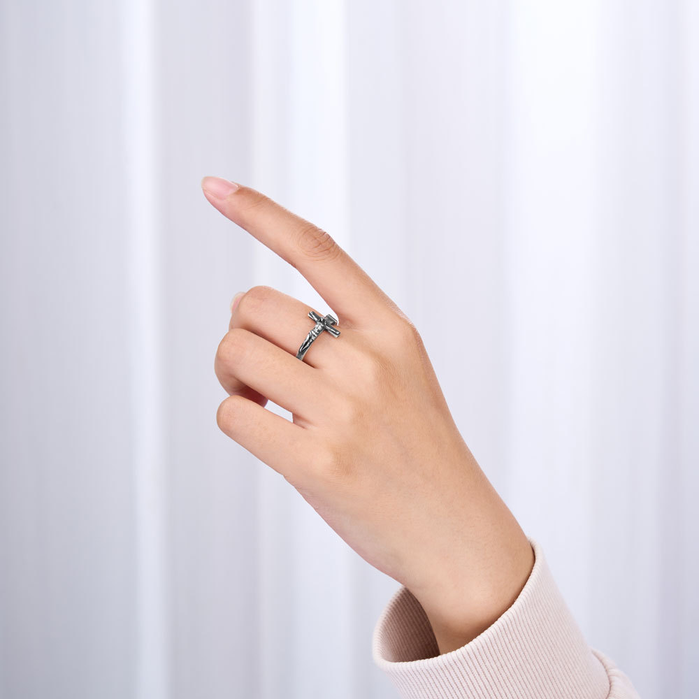 He Died For Us Christian 925 Sterling Silver Ring