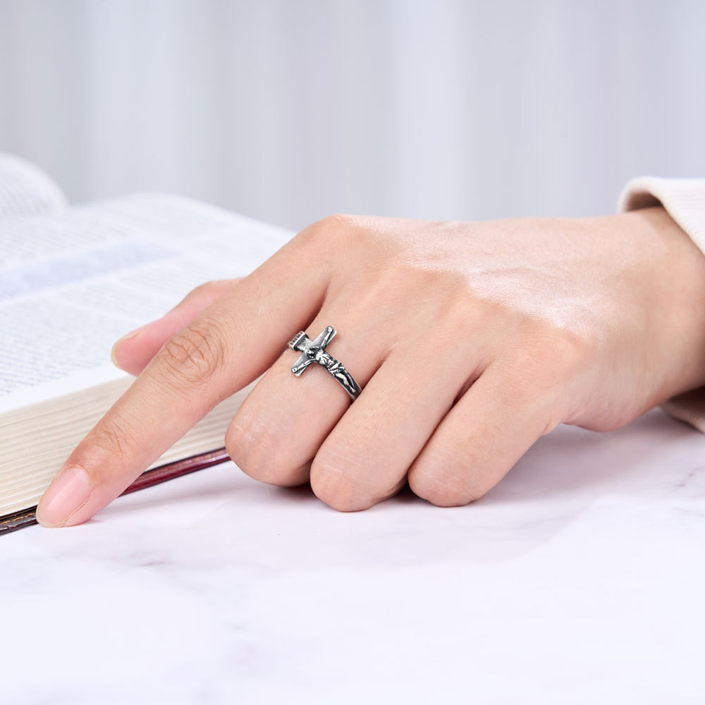 He Died For Us Christian 925 Sterling Silver Ring