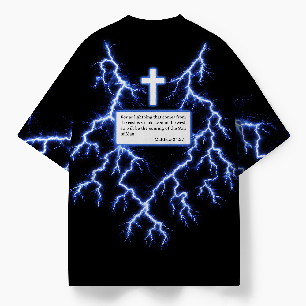 He Died For Us Oversized All-Over Print Christian T-Shirt