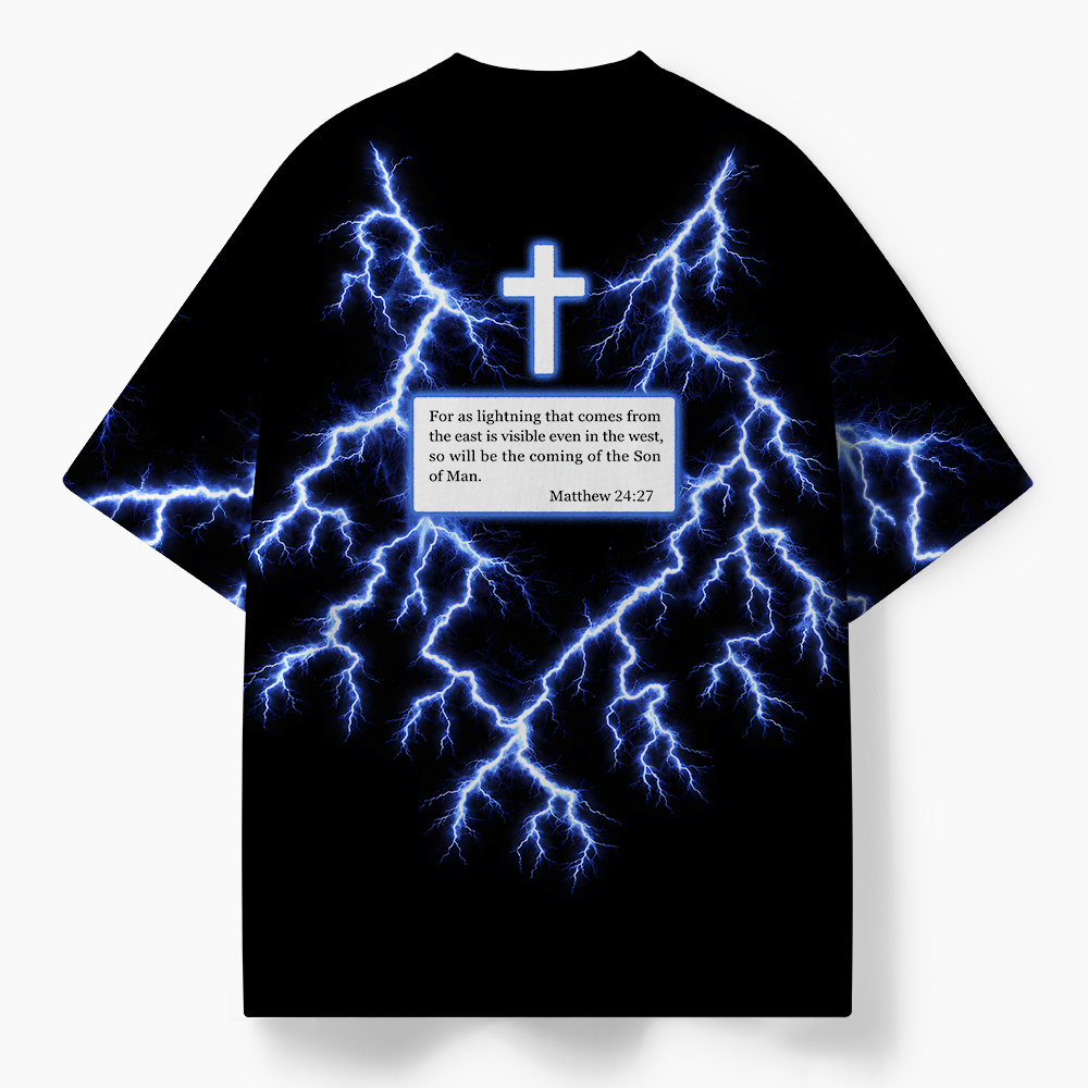 He Died For Us Oversized All-Over Print Christian T-Shirt