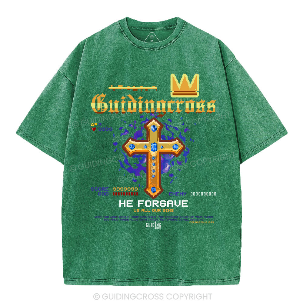 He Forgave Us All Our Sins Christian Washed T-Shirt