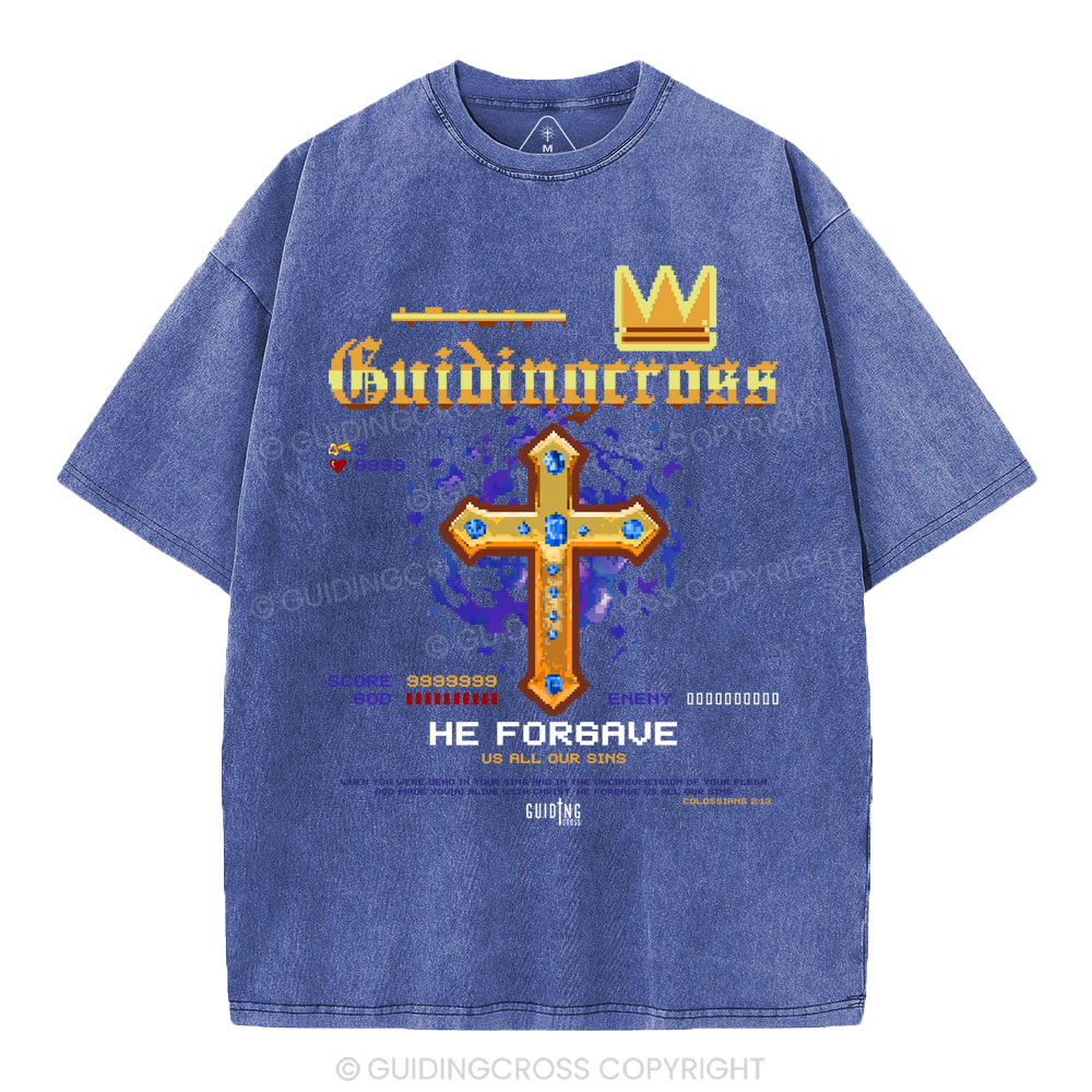 He Forgave Us All Our Sins Christian Washed T-Shirt