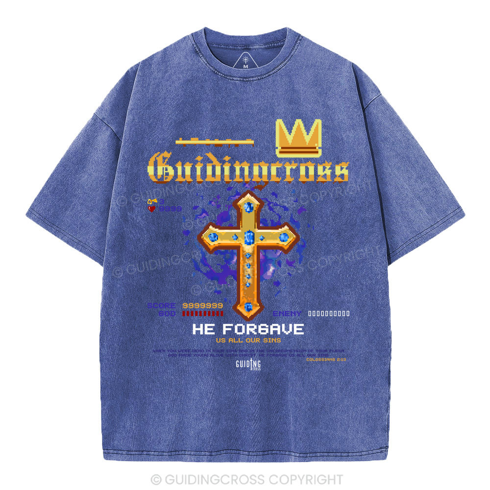 He Forgave Us All Our Sins Christian Washed T-Shirt