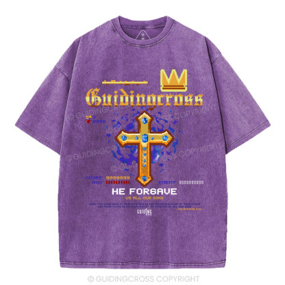 He Forgave Us All Our Sins Christian Washed T-Shirt