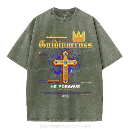 He Forgave Us All Our Sins Christian Washed T-Shirt
