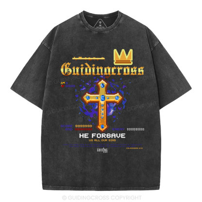 He Forgave Us All Our Sins Christian Washed T-Shirt