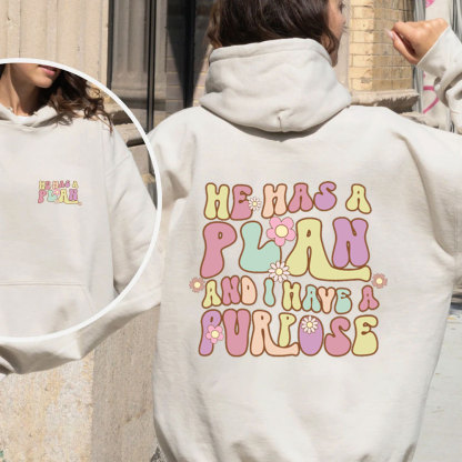 He Has A Plan Christian Fleece Hoodie Set