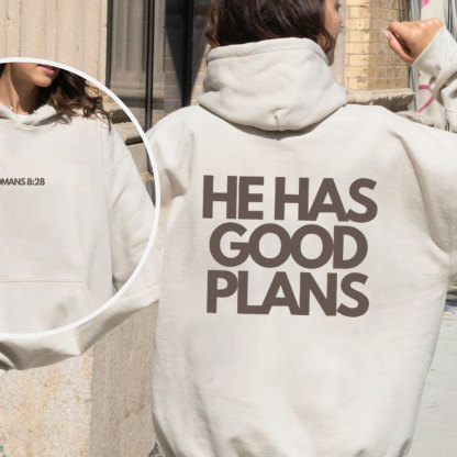 He Has Good Plans Christian Fleece Hoodie Set