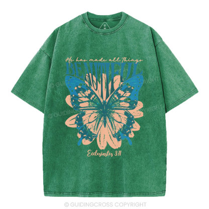 He Has Made All Things Beautiful Christian Washed T-Shirt