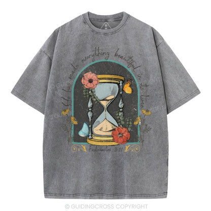 He Has Made Everything Beauty Christian Washed T-Shirt