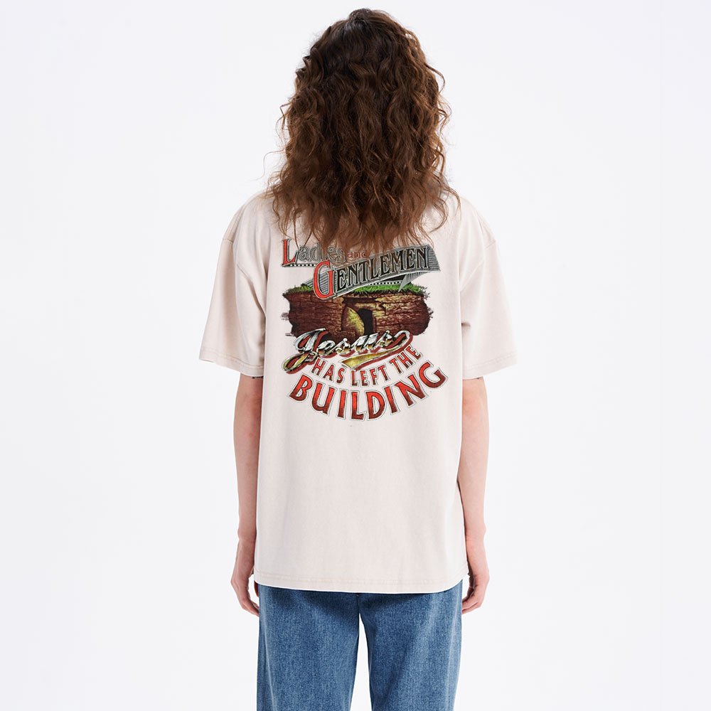 He Has Risen Christian Washed T-Shirt