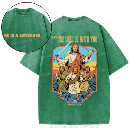 He Is A Lifesaver Christian Washed T-Shirt