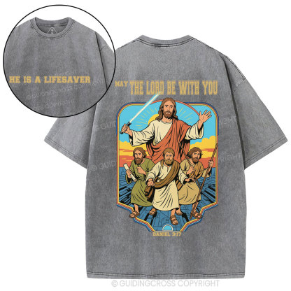 He Is A Lifesaver Christian Washed T-Shirt