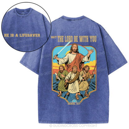 He Is A Lifesaver Christian Washed T-Shirt