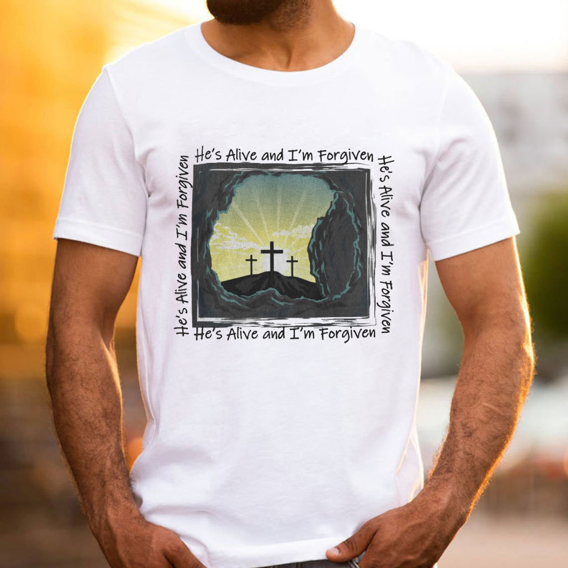 He Is Alive And I Am Forgiven Christian T-Shirt