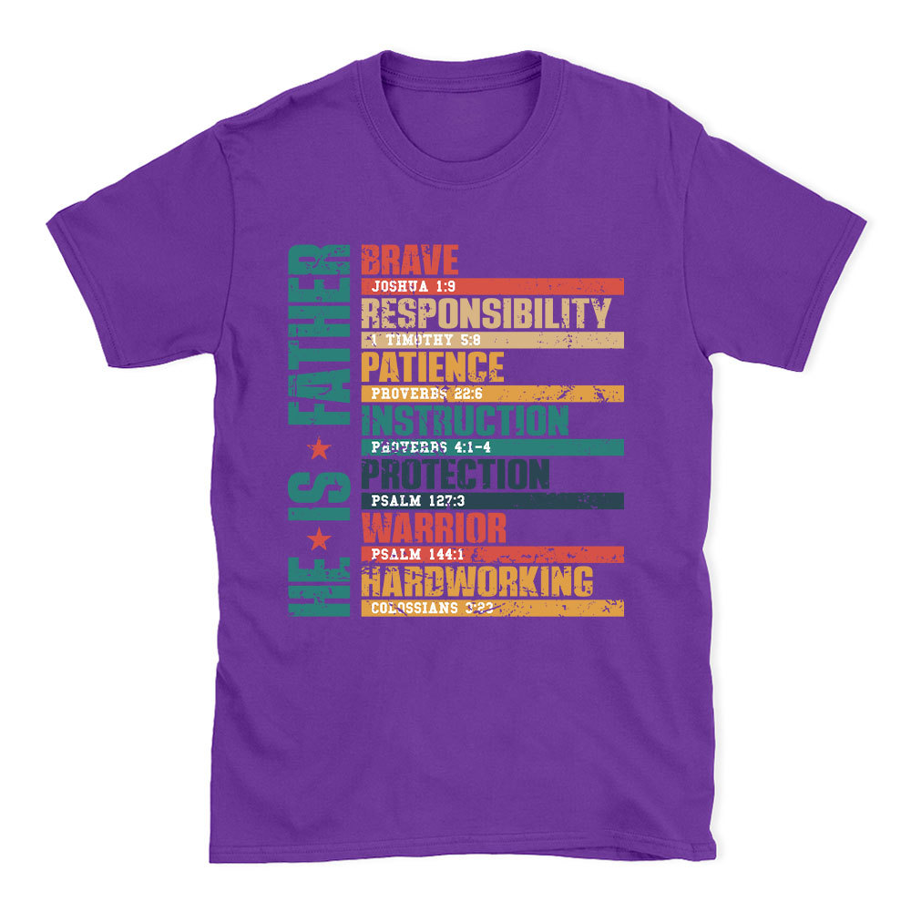 Personalized He Is Brave  Dad Christian T-Shirt