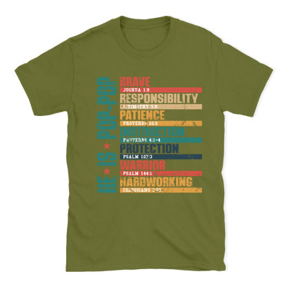 Personalized He Is Brave  Dad Christian T-Shirt