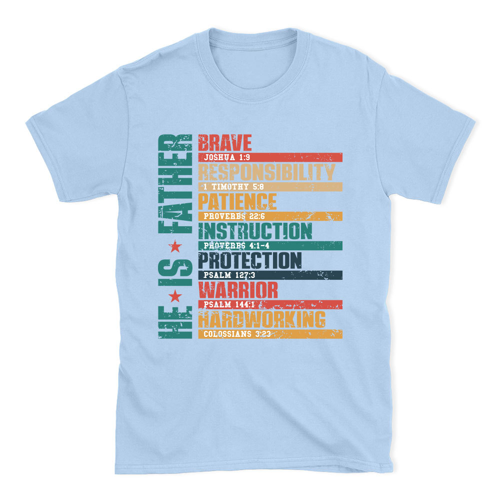 Personalized He Is Brave  Dad Christian T-Shirt