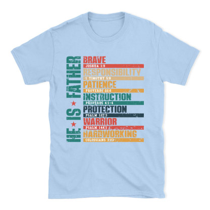 Personalized He Is Brave  Dad Christian T-Shirt