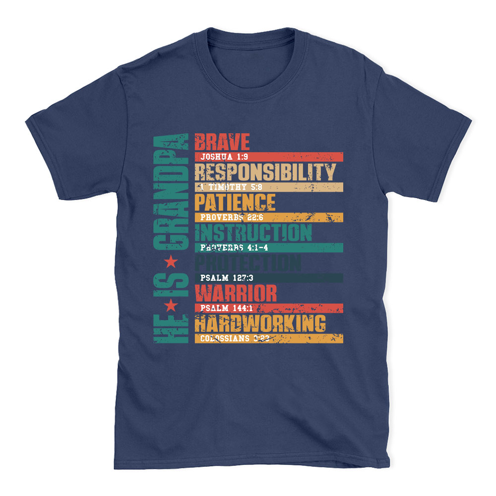 Personalized He Is Brave  Dad Christian T-Shirt