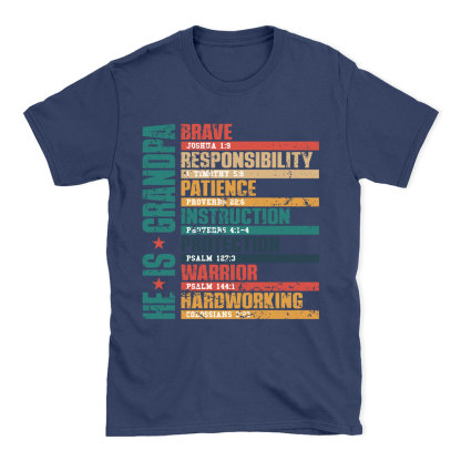 Personalized He Is Brave  Dad Christian T-Shirt