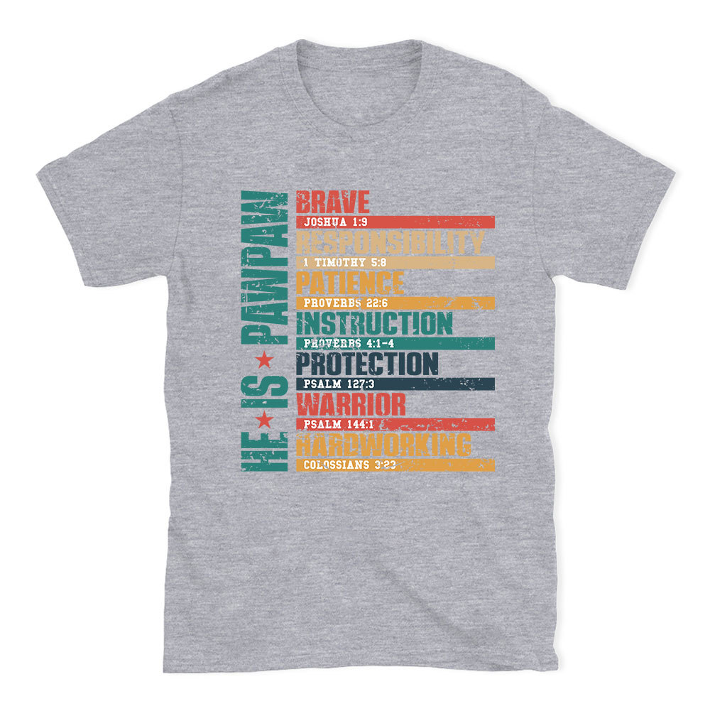 Personalized He Is Brave  Dad Christian T-Shirt