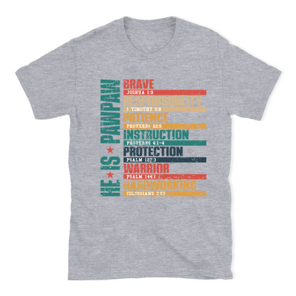 Personalized He Is Brave  Dad Christian T-Shirt