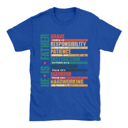 Personalized He Is Brave  Dad Christian T-Shirt