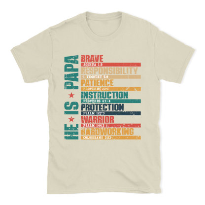 Personalized He Is Brave  Dad Christian T-Shirt