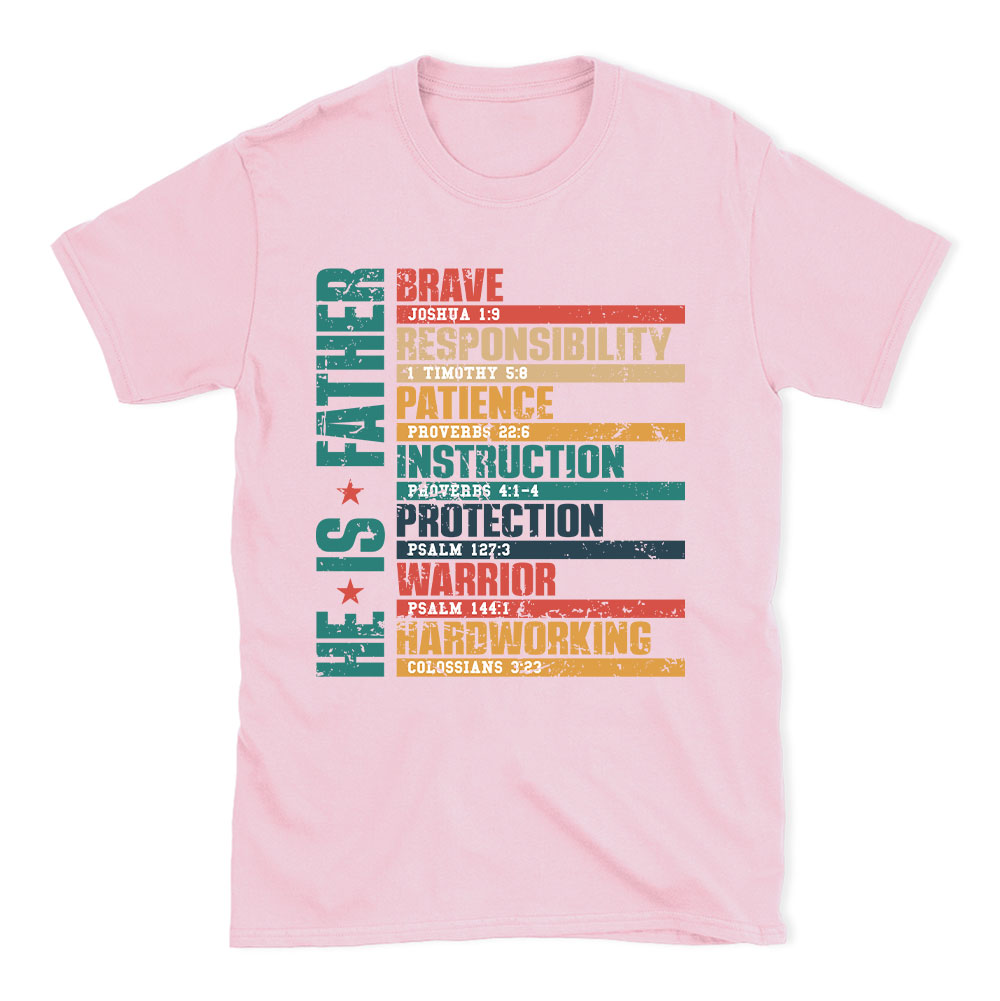 Personalized He Is Brave  Dad Christian T-Shirt