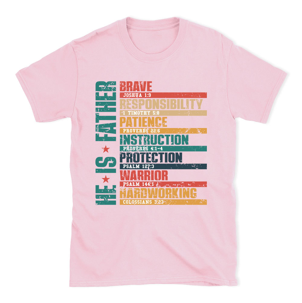 Personalized He Is Brave  Dad Christian T-Shirt