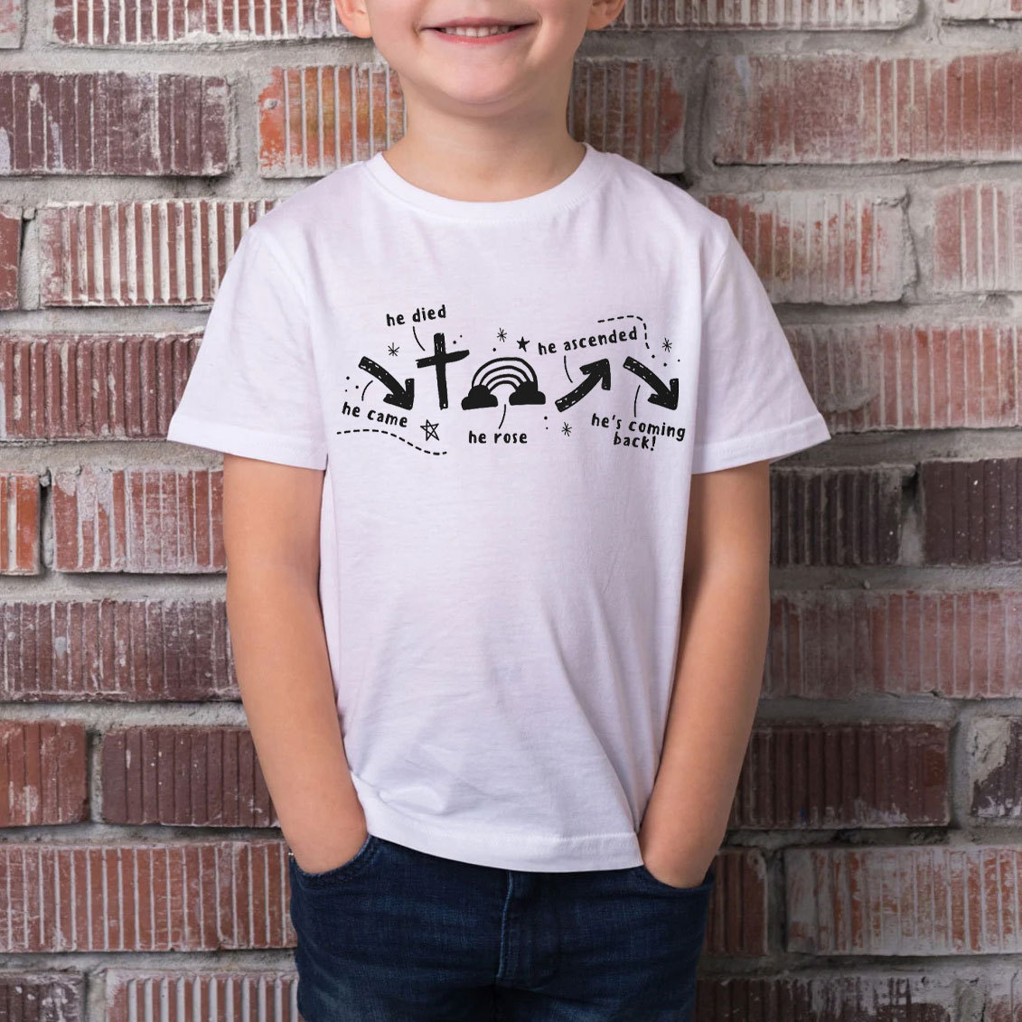He Is Coming Back Christian Kid T-Shirt